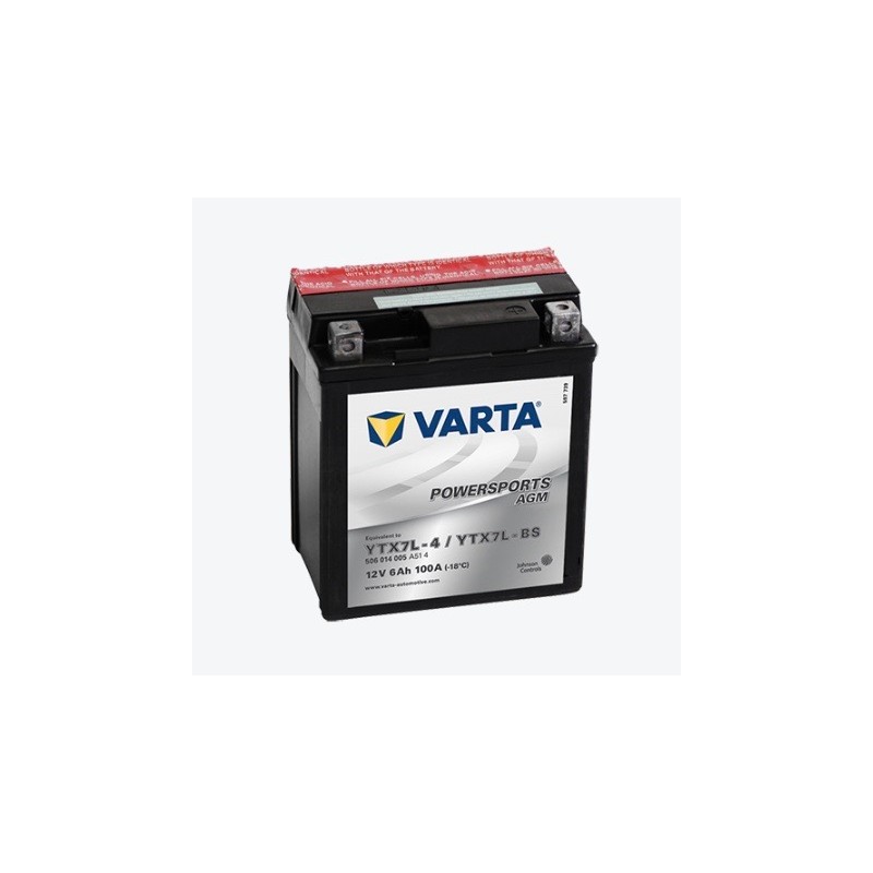 Obrázek produktu Varta 12V/6Ah - moto LF (YTX7L-4/YTX7L-BS) V506014005A514