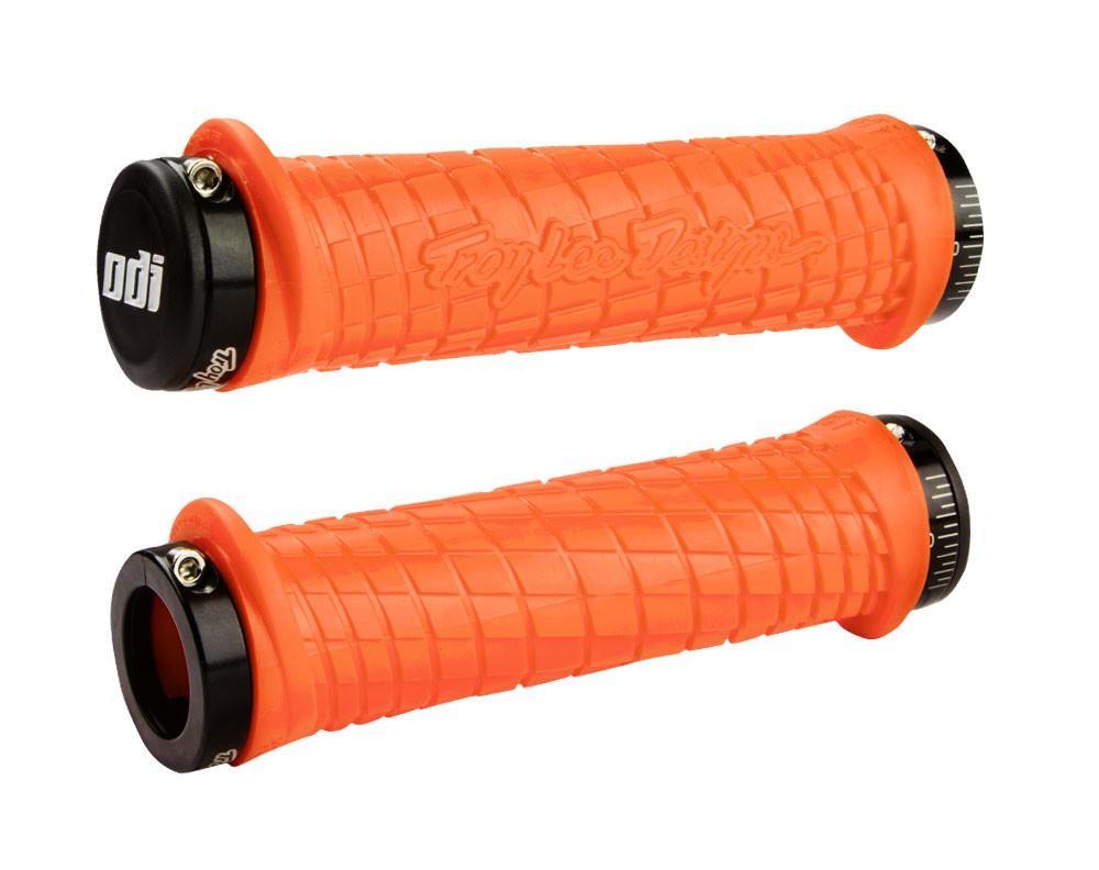 Obrázek produktu ODI GRIPS Troy Lee Designs Signature ATV Lock-On Bonus Pack Orange w/Black Clamps J30TLO-B