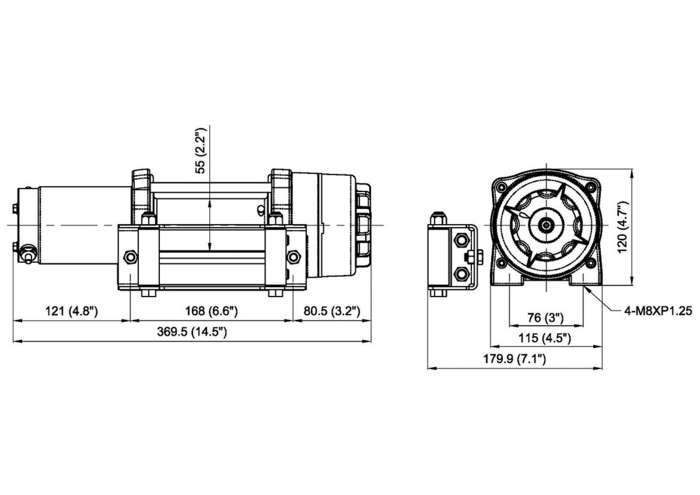 Obrázek produktu COMEUP Cub 4 12V STD, 4000lbs, steel rope 123920