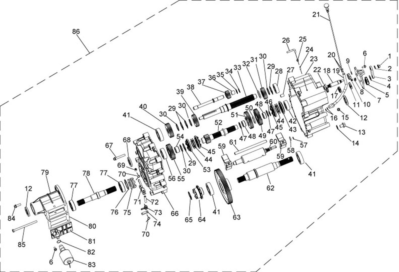 Transmission Exploded View LINHAI_1_131_LH800U2D 2HMOTO