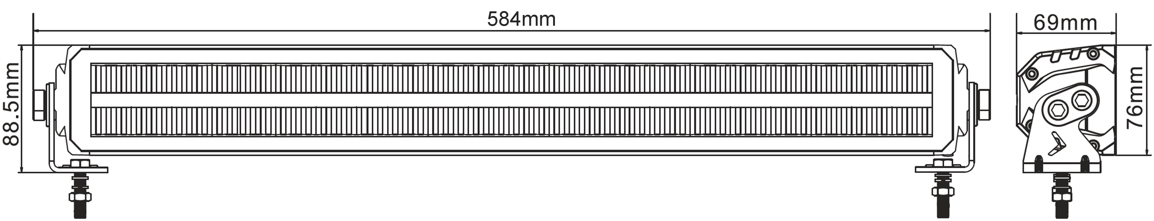 Obrázek produktu SHARK LED Light Bar EU homologated OSRAM 22", 108W (810-5522-EU) 810-5522-EU