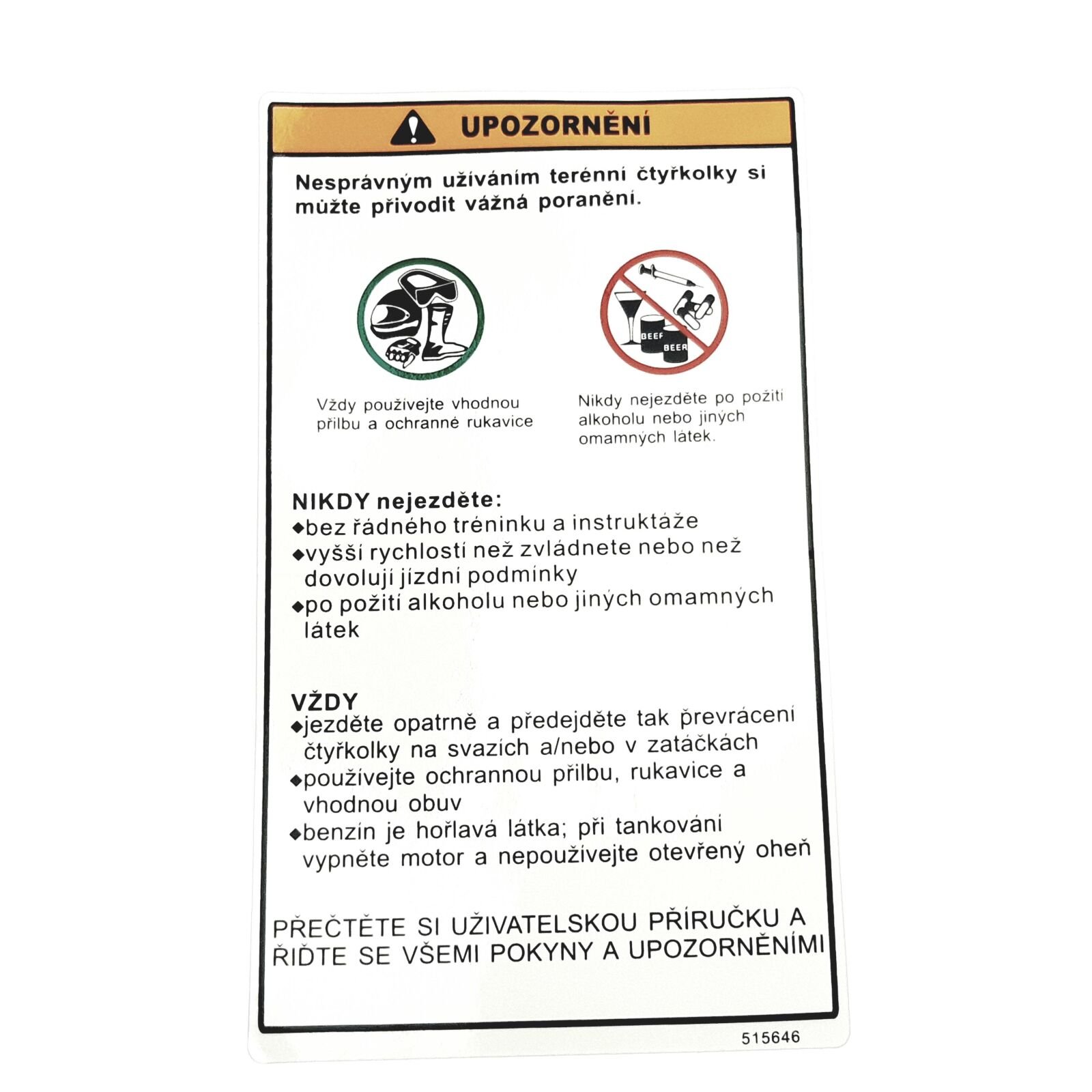 Obrázek produktu LABEL, WARNING 515646