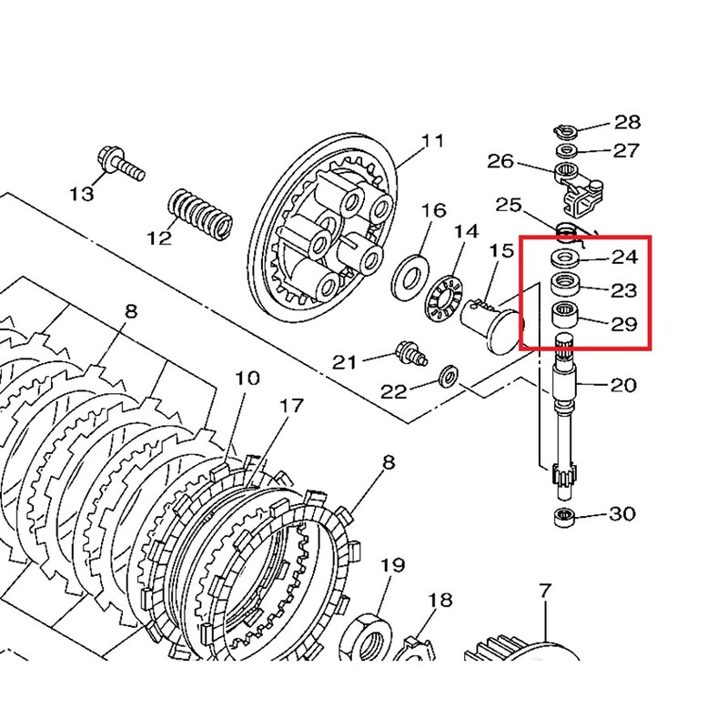 Obrázek produktu TOURMAX Sada na opravu ovládání rukojeti Yamaha YZ250 CLB-015