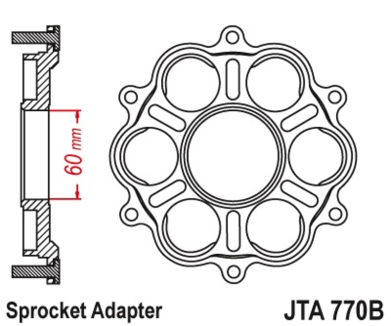 Obrázek produktu NOSIČ ŘETĚZOVÉHO KOLA DUC ALU JTA770B