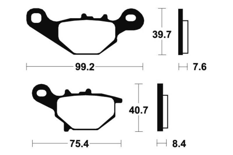 Obrázek produktu Organické brzdové destičky TECNIUM Scooter - ME202 ME202