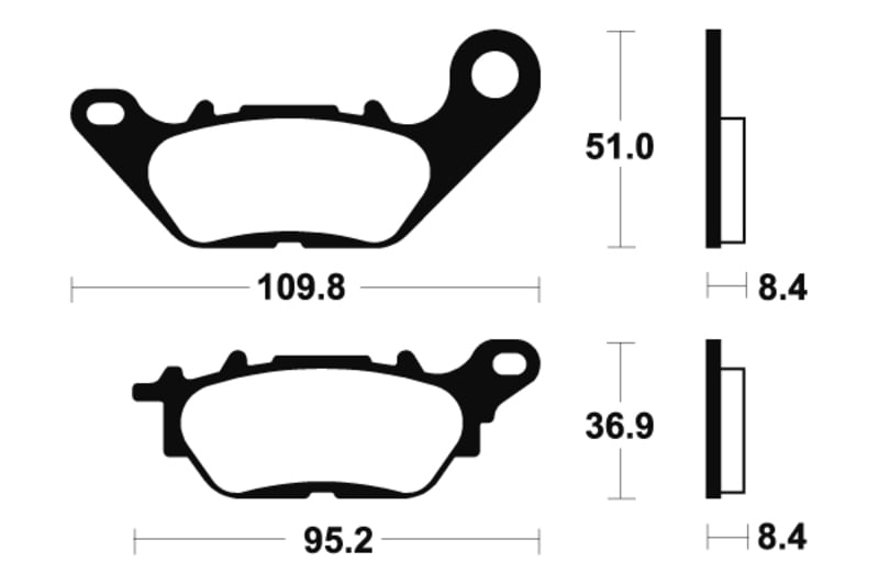 Obrázek produktu Organické brzdové destičky TECNIUM Scooter - ME358 ME358