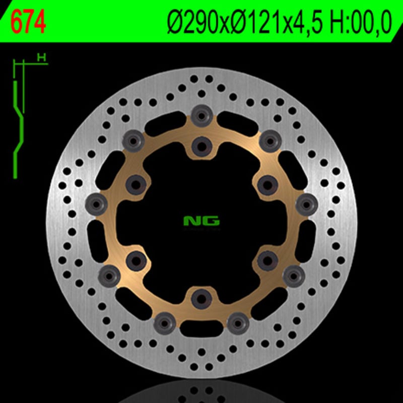 Obrázek produktu NG BRAKES Plovoucí brzdový kotouč - 674 674