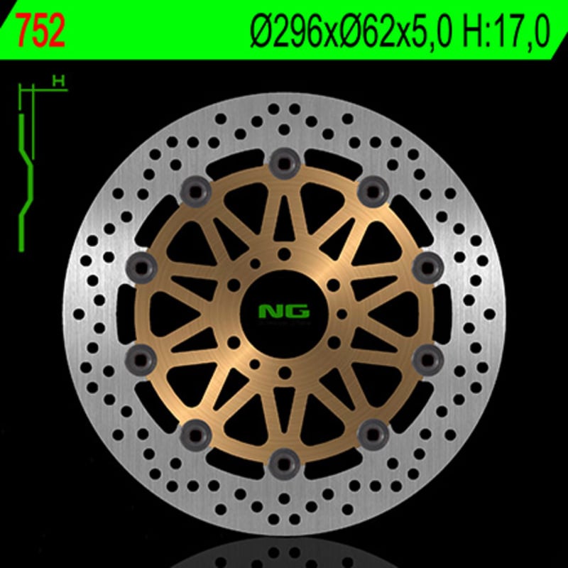 Obrázek produktu NG BRAKES Plovoucí brzdový kotouč - 752 752