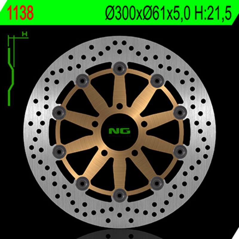 Obrázek produktu NG BRAKES Plovoucí brzdový kotouč - 1138 1138