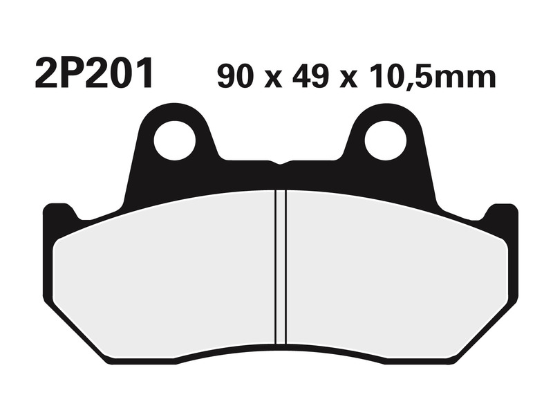 Obrázek produktu Polometalické brzdové destičky NISSIN Street - 2P-201NS 2P-201NS