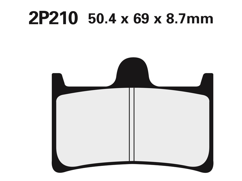 Obrázek produktu Polometalické brzdové destičky NISSIN Street - 2P-210NS 2P-210NS