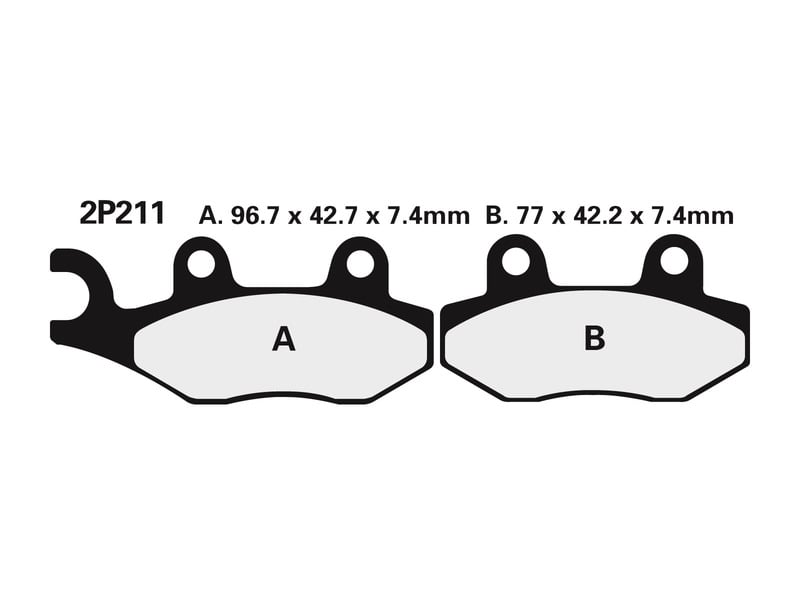 Obrázek produktu Brzdové destičky NISSIN Street /Off-Road Sintered Metal - 2P-211ST-MX 2P-211ST-MX