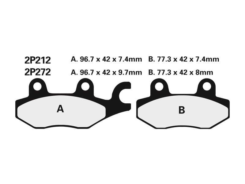 Obrázek produktu Brzdové destičky NISSIN Street /Off-Road Sintered Metal - 2P-212ST-MX 2P-212ST-MX