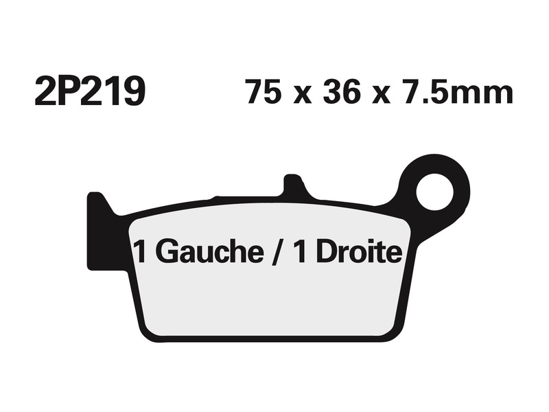 Obrázek produktu Polometalické brzdové destičky NISSIN Off-Road - 2P-219GS 2P-219GS