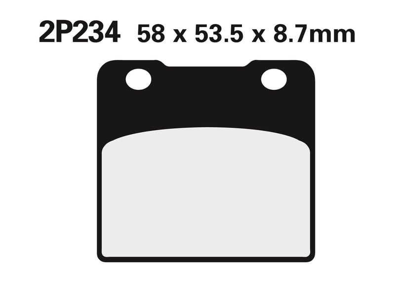 Obrázek produktu Polometalické brzdové destičky NISSIN Street - 2P-234NS 2P-234NS