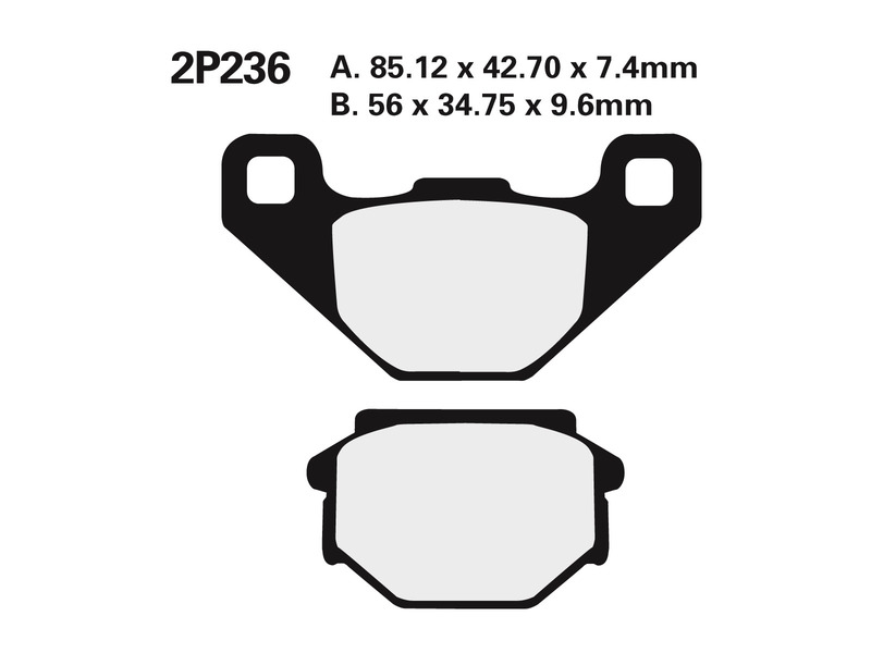 Obrázek produktu Polometalické brzdové destičky NISSIN Street - 2P-236NS 2P-236NS