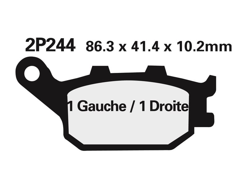 Obrázek produktu Polometalické brzdové destičky NISSIN Street - 2P-244NS 2P-244NS