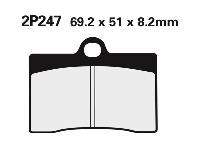 Obrázek produktu Polometalické brzdové destičky NISSIN Street - 2P-247NS 2P-247NS