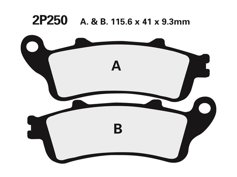 Obrázek produktu Brzdové destičky NISSIN Street /Off-Road Sintered Metal - 2P-250ST-F2 2P-250ST-F2