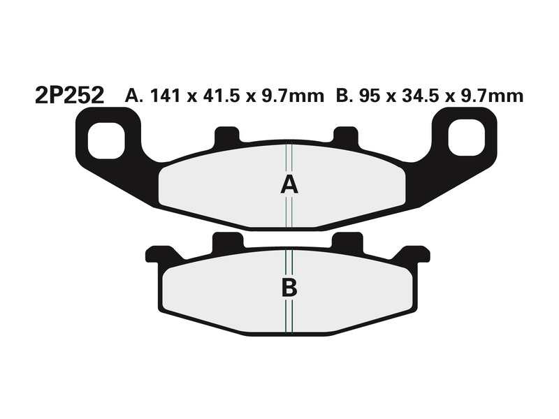 Obrázek produktu Polometalické brzdové destičky NISSIN Street - 2P-252NS 2P-252NS