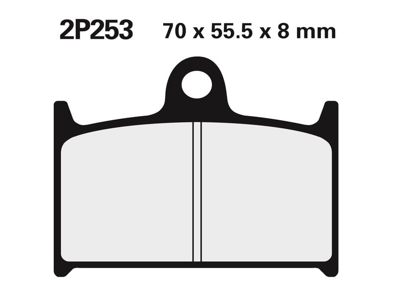 Obrázek produktu Polometalické brzdové destičky NISSIN Street - 2P-253NS 2P-253NS