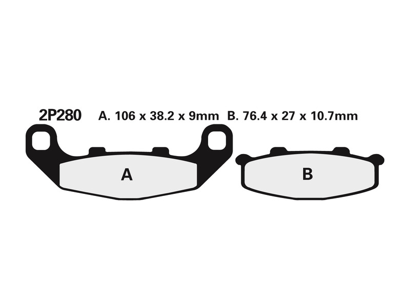 Obrázek produktu Polometalické brzdové destičky NISSIN Street - 2P-280NS 2P-280NS