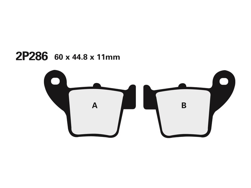 Obrázek produktu Brzdové destičky NISSIN Street /Off-Road Sintered Metal - 2P-286ST-MX 2P-286ST-MX