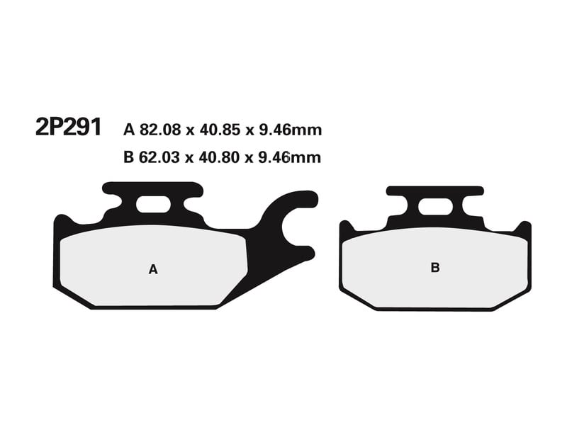 Obrázek produktu Polometalické brzdové destičky NISSIN Street - 2P-291NS 2P-291NS