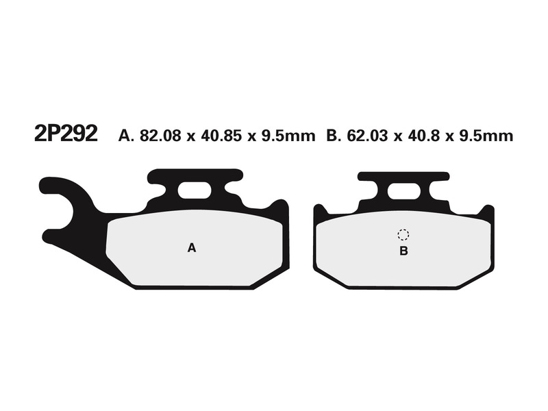 Obrázek produktu Brzdové destičky NISSIN Street /Off-Road Sintered Metal - 2P-292ST-MX 2P-292ST-MX