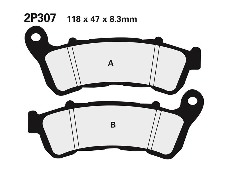 Obrázek produktu Brzdové destičky NISSIN Street /Off-Road Sintered Metal - 2P-307ST 2P-307ST