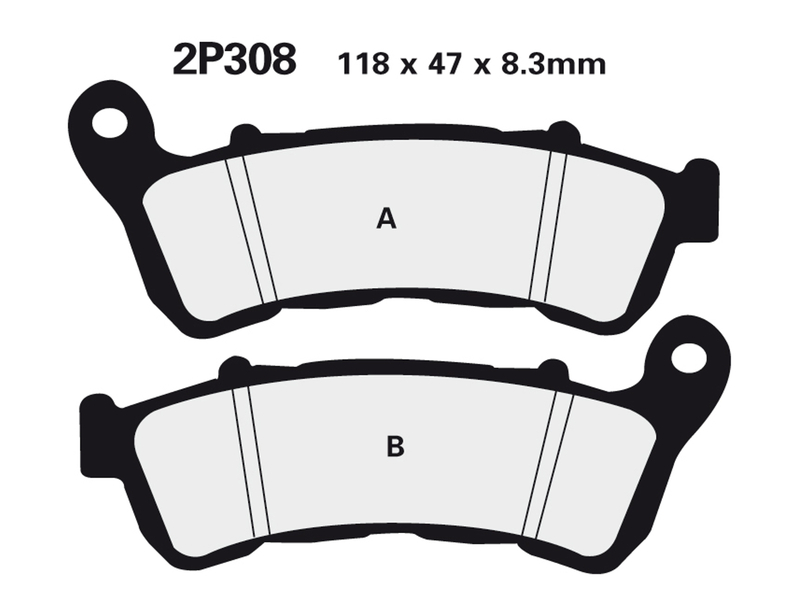 Obrázek produktu Brzdové destičky NISSIN Street /Off-Road Sintered Metal - 2P-308ST 2P-308ST