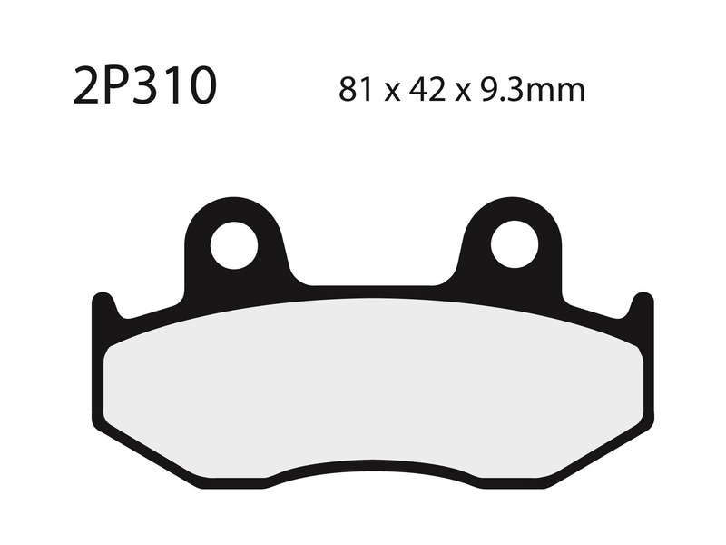 Obrázek produktu Polometalické brzdové destičky NISSIN Street - 2P-310NS 2P-310NS