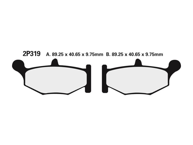 Obrázek produktu Polometalické brzdové destičky NISSIN Street - 2P-319NS 2P-319NS