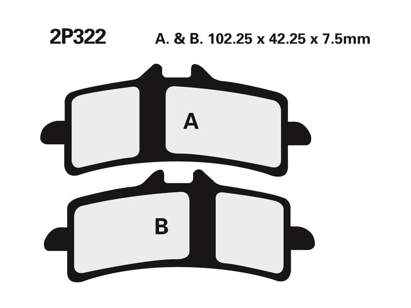 Obrázek produktu Brzdové destičky NISSIN Street /Off-Road Sintered Metal - 2P-322ST 2P-322ST