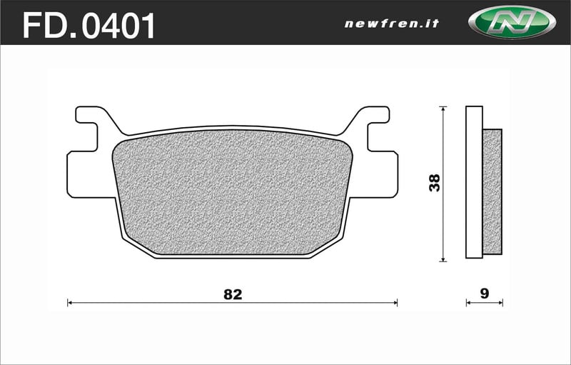 Obrázek produktu Brzdové destičky NEWFREN Scooter Organic - .FD.0401 BKS .FD.0401 BKS