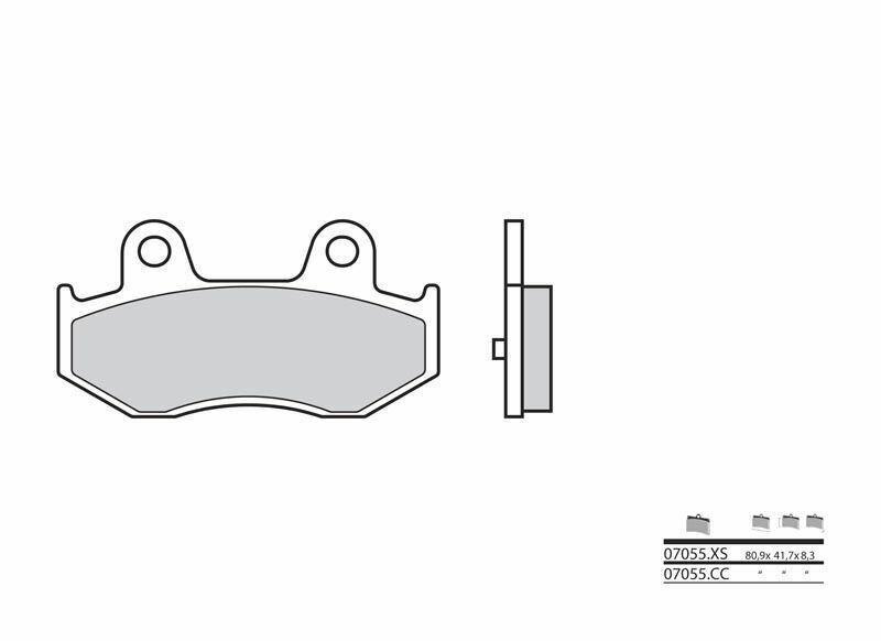 Obrázek produktu Brzdové destičky BREMBO Scooter Sintered Metal - 07055XS 07055XSOLD