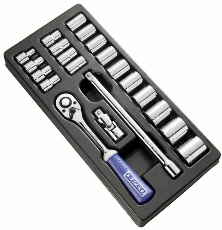 Obrázek produktu Modul nástrčných hlavic a ráčnového nářadí EXPERT 1/2'' - plastový zásobník E194677