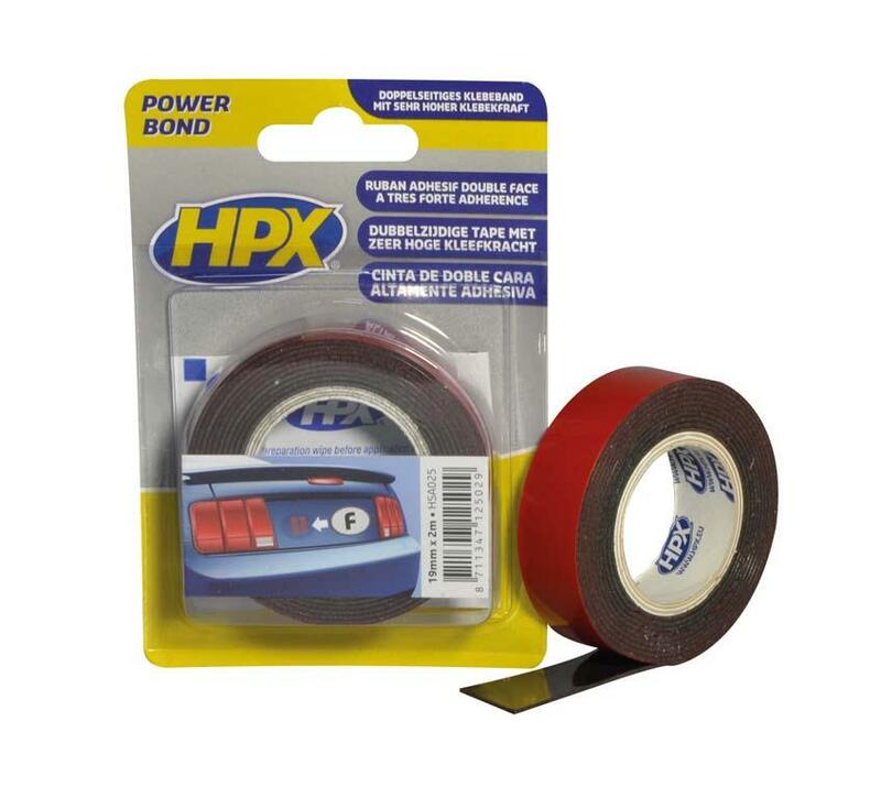 Obrázek produktu Oboustranná páska HPX černá 19 mm x 2 m HSA025