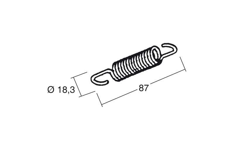 Obrázek produktu BUZZETTI Sada 5 pružin 87x18,3 mm pro centrální stojan - Peugeot 4477