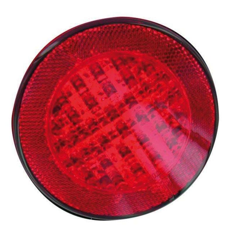 Obrázek produktu V PARTS Ø55mm kulaté odrazové sklo červené - s páskou 11753