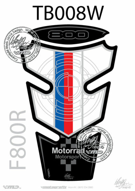 Obrázek produktu MOTOGRAFIX Podložka pod nádrž 2ks modrá/červená/bílá BMW F800R TB008W