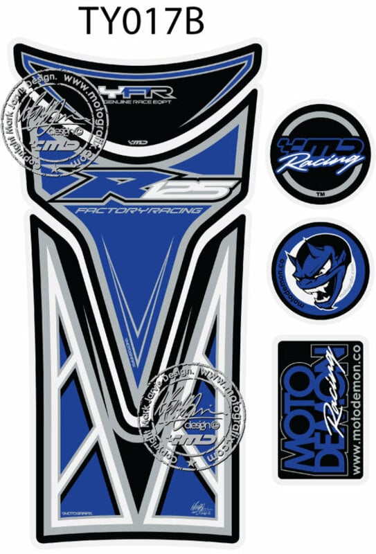 Obrázek produktu MOTOGRAFIX Podložka pod nádrž 6ks modrá Yamaha YZF-R125 TY017B