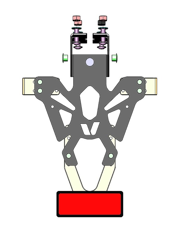 Obrázek produktu V PARTS Držák SPZ černý Kawasaki Z125 C8-SPK019