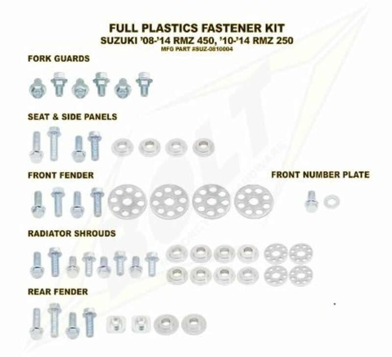 Obrázek produktu Kompletní sada plastových šroubů pro Suzuki RM-Z450 /250 SUZ-0810004
