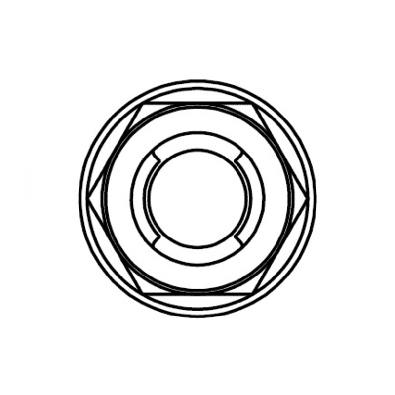 Obrázek produktu Přírubová matice typu Fuji M6x1mm Hlava 10mm Ocel 10 kusů 021-30610