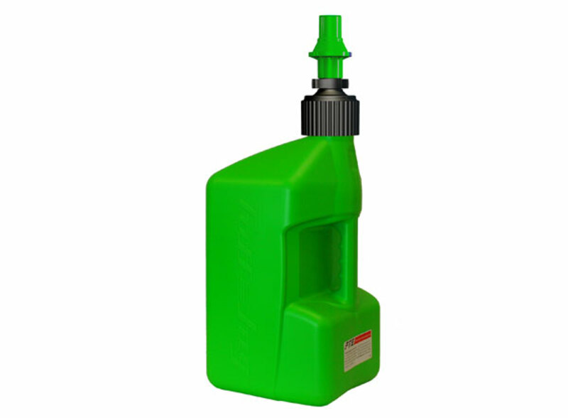 Obrázek produktu Kanystr na pohonné hmoty TUFF JUG s uzávěrem Ripper 20 l Průsvitný zelený/červený uzávěr KURG2