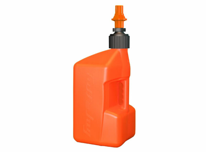 Obrázek produktu Kanystr na pohonné hmoty TUFF JUG s uzávěrem Ripper 20 l Průsvitný oranžový/oranžový uzávěr OURO