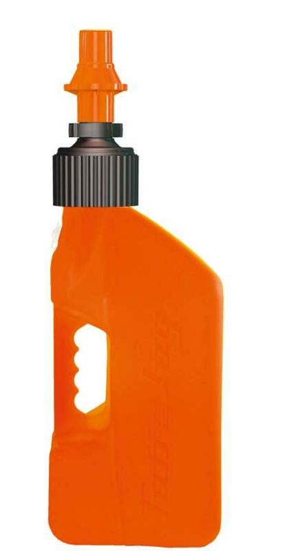 Obrázek produktu Kanystr na pohonné hmoty TUFF JUG s uzávěrem Ripper 10 l Průsvitný oranžový/oranžový uzávěr OURO10