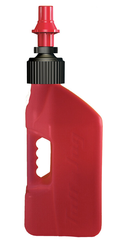 Obrázek produktu Kanystr na pohonné hmoty TUFF JUG s uzávěrem Ripper 10 l Průsvitný červený/červený uzávěr RURR10