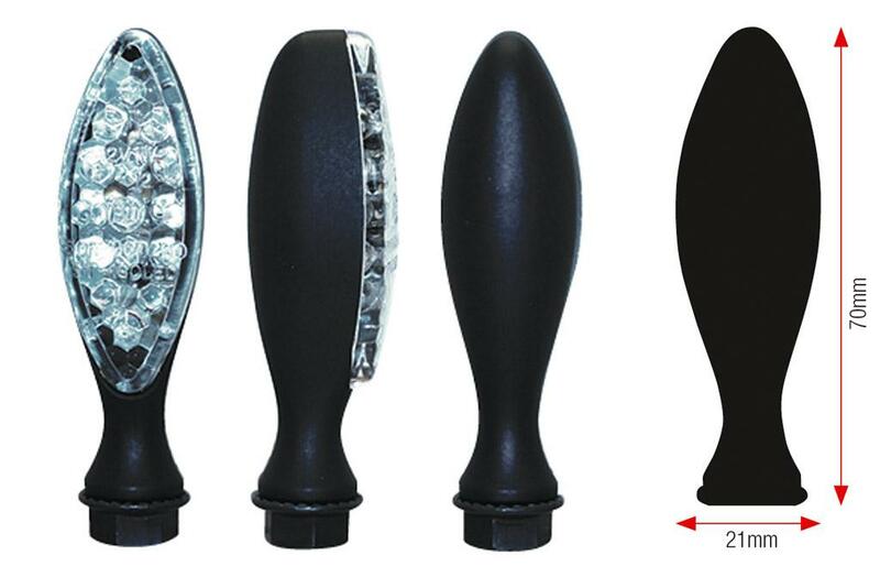 Obrázek produktu BIHR Elipse LED indikátory černý kov univerzální 01-1908BK